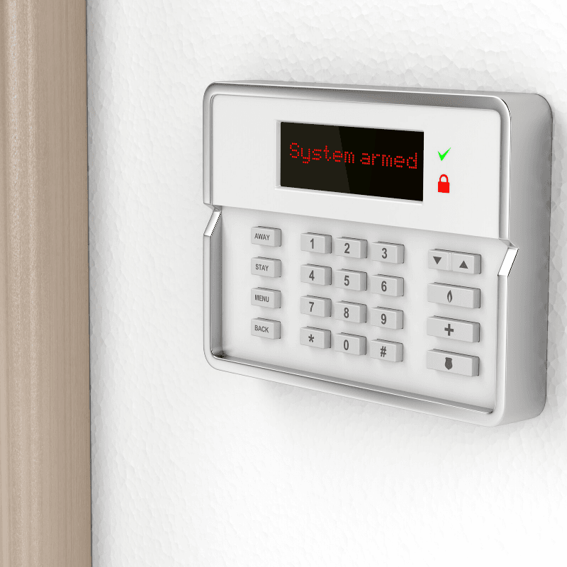 Photo of home alarm panel
