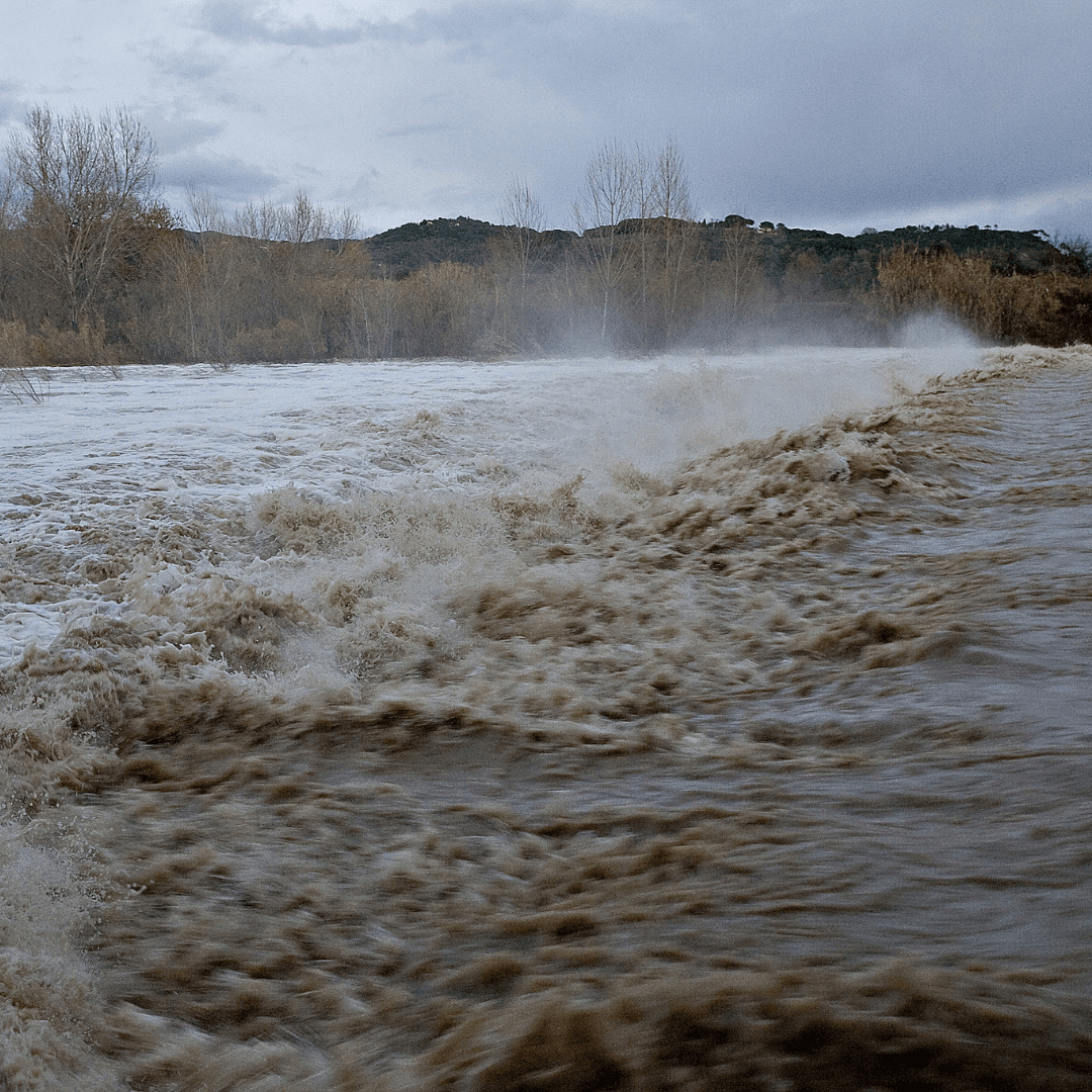 Photo of flooded raodway