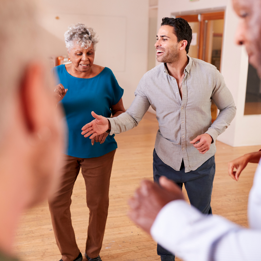Photo of people learning to dance