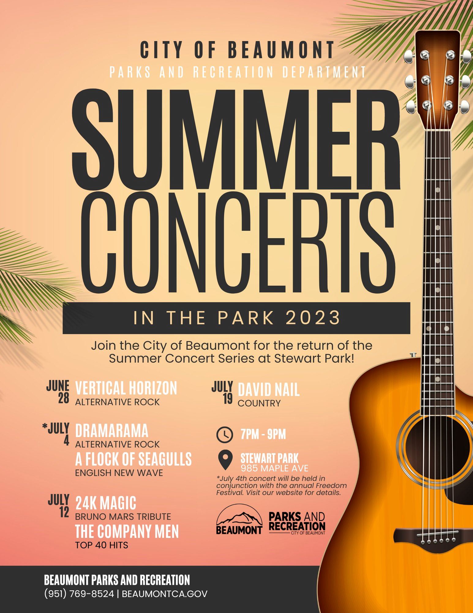 2023 Summer Concert Series Flyer