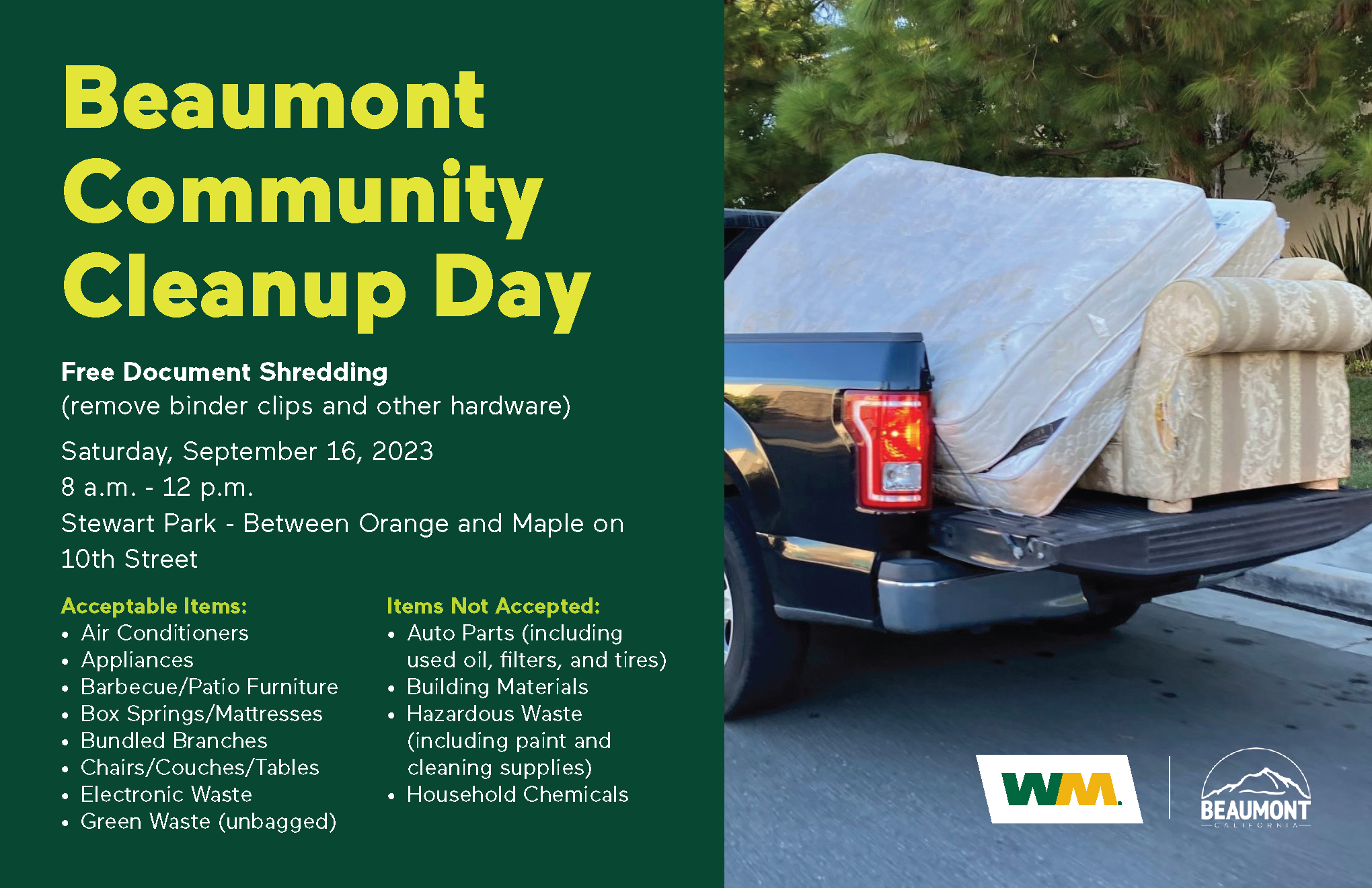Community Clean Up: Fall 2023 Flyer
